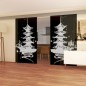 Glasschiebetür ECO-LINE Pagode III Gelasert Auf Grauglas Glasschiebetür ECO-LINE Pagode III Gelasert Auf Grauglas