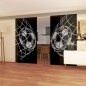 Glasschiebetür ECO-LINE Fussball Gelasert Auf Grauglas Glasschiebetür ECO-LINE Fussball Gelasert Auf Grauglas