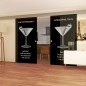 Glasschiebetür ECO-LINE Cosmopolitan Gelasert Auf Grauglas Glasschiebetür ECO-LINE Cosmopolitan Gelasert Auf Grauglas