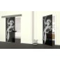 Glasschiebetür ECO-LINE Rauch Gelasert Auf Grauglas Glasschiebetür ECO-LINE Rauch Gelasert Auf Grauglas