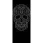 Glasschiebetür SLIM-LINE Skull 3 Gelasert Auf Klarglas Glasschiebetür SLIM-LINE Skull 3 Gelasert Auf Klarglas