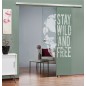 Glasschiebetür SLIM-LINE Wild and Free Gelasert Auf Klarglas Glasschiebetür SLIM-LINE Wild and Free Gelasert Auf Klarglas