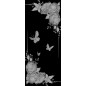 Glasschiebetür SLIM-LINE Blume 5 Gelasert Auf Klarglas Glasschiebetür SLIM-LINE Blume 5 Gelasert Auf Klarglas