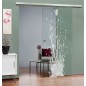 Glasschiebetür SLIM-LINE Splash Gelasert Auf Klarglas Glasschiebetür SLIM-LINE Splash Gelasert Auf Klarglas