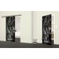 Glasschiebetür SLIM-LINE Skull 3 Gelasert Auf Grauglas Glasschiebetür SLIM-LINE Skull 3 Gelasert Auf Grauglas