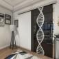 Glasschiebetür SLIM-LINE "DNA" Gelasert Auf Grauglas Glasschiebetür SLIM-LINE "DNA" Gelasert Auf Grauglas