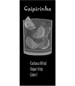 Glasschiebetür SLIM-LINE Caipirinha Gelasert Auf Grauglas
