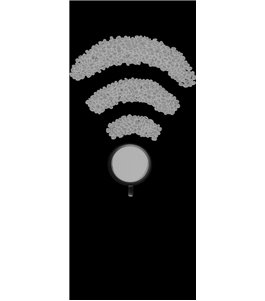 Glasschiebetür PIPE-LINE Kaffee - Wifi Gelasert Auf Grauglas