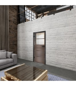 Ganzglastür Loft Rosteisen Genietet 13 Auf Klarglas
