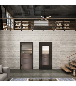 Ganzglastür Loft Rosteisen Genietet 13 Auf Klarglas