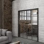 Ganzglastür Loft Schwarzlack 13 Auf Klarglas