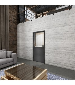 Ganzglastür Loft Schwarzeisen Genietet 16 Auf Klarglas