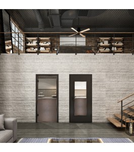 Ganzglastür Loft Rosteisen Genietet 16 Auf Klarglas