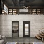 Ganzglastür Loft Schwarzlack 17 Auf Klarglas