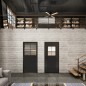 Ganzglastür Loft Schwarzlack 23 Auf Klarglas