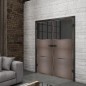 Ganzglastür Loft Rosteisen Genietet 15 Auf Grauglas Ganzglastür Loft Rosteisen Genietet 15 Auf Grauglas