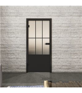 Ganzglastür Loft Schwarzlack 03 Blickdicht-modernes Zuhause