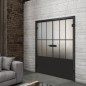 Ganzglastür Loft Schwarzlack 03 Blickdicht