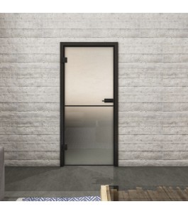 Ganzglastür Loft Schwarzlack 04 Blickdicht-modernes Zuhause