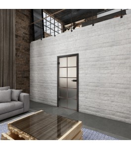 Ganzglastür Loft Rosteisen Genietet 05 Blickdicht