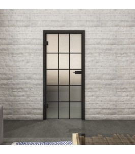 Ganzglastür Loft Schwarzlack 09 Blickdicht-modernes Zuhause