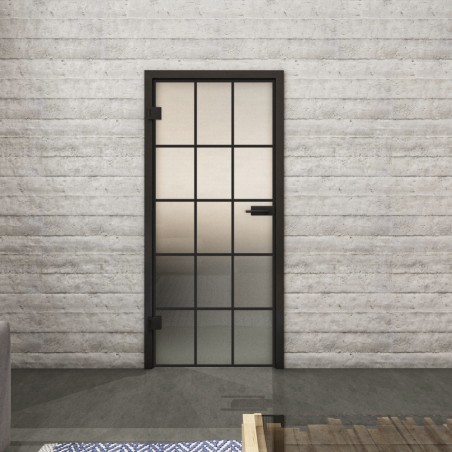 Ganzglastür Loft Schwarzlack 09 Blickdicht-modernes Zuhause