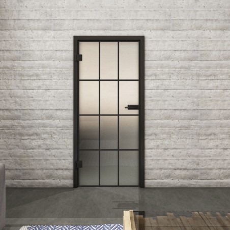 Ganzglastür Loft Schwarzlack 10 Blickdicht-modernes Zuhause