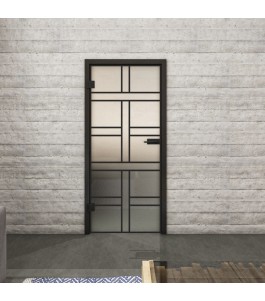 Ganzglastür Loft Schwarzlack 13 Blickdicht-modernes Zuhause
