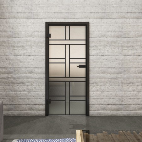 Ganzglastür Loft Schwarzlack 13 Blickdicht-modernes Zuhause