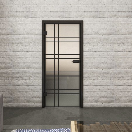 Ganzglastür Loft Schwarzlack 19 Blickdicht-modernes Zuhause