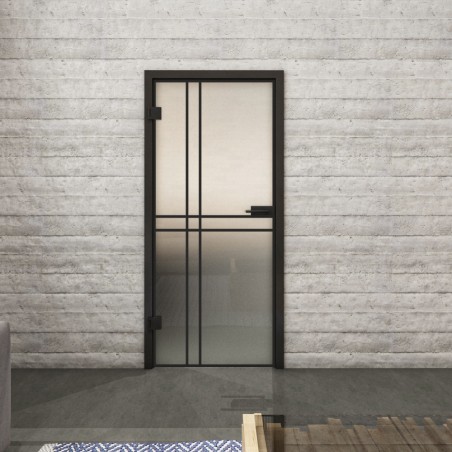 Ganzglastür Loft Schwarzlack 21 Blickdicht-modernes Zuhause