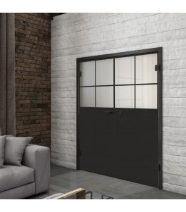 Ganzglastür Loft Schwarzlack 23 Blickdicht-modernes Zuhause