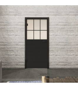 Ganzglastür Loft Schwarzlack 27 Blickdicht-modernes Zuhause