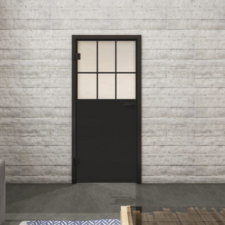 Ganzglastür Loft Schwarzlack 27 Blickdicht-modernes Zuhause