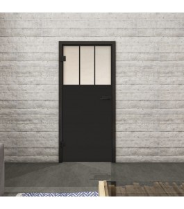 Ganzglastür Loft Schwarzlack 29 Blickdicht-modernes Zuhause