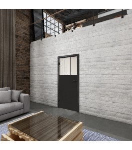 Ganzglastür Loft Schwarzlack 29 Blickdicht-modernes Zuhause