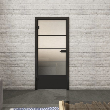 Ganzglastür Loft Schwarzlack 31 Blickdicht-modernes Zuhause