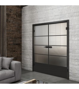 Ganzglastür Loft Schwarzlack 31 Blickdicht-modernes Zuhause