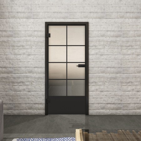 Ganzglastür Loft Schwarzlack 34 Blickdicht-modernes Zuhause
