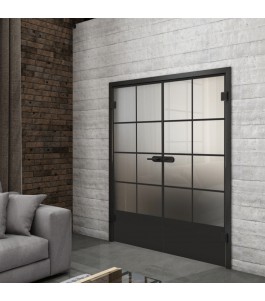 Ganzglastür Loft Schwarzlack 34 Blickdicht-modernes Zuhause