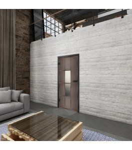 Ganzglastür Loft Rosteisen Genietet 35 Blickdicht