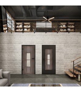 Ganzglastür Loft Rosteisen Genietet 35 Blickdicht