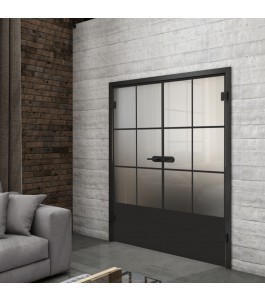 Ganzglastür Loft Schwarzlack 35 Blickdicht-modernes Zuhause