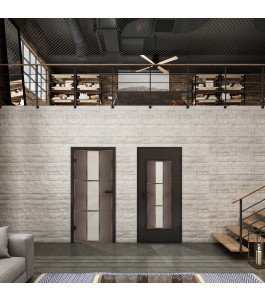 Ganzglastür Loft Rosteisen Genietet 36 Blickdicht