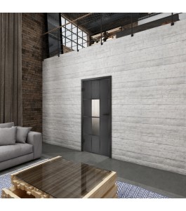 Ganzglastür Loft Schwarzeisen Genietet 35 Blickdicht