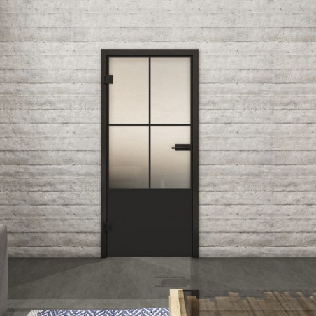 Ganzglastür Loft Schwarzlack 36 Blickdicht-modernes Zuhause