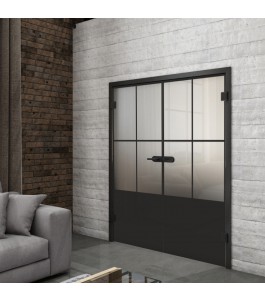 Ganzglastür Loft Schwarzlack 36 Blickdicht-modernes Zuhause
