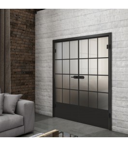 Ganzglastür Loft Schwarzlack 37 Blickdicht-modernes Zuhause