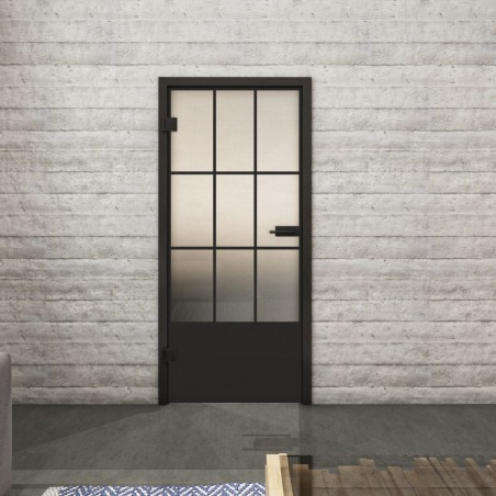 Ganzglastür Loft Schwarzlack 38 Blickdicht-modernes Zuhause