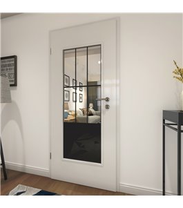 Lichtausschnitt Loft Schwarzlack 03 Auf Klarglas